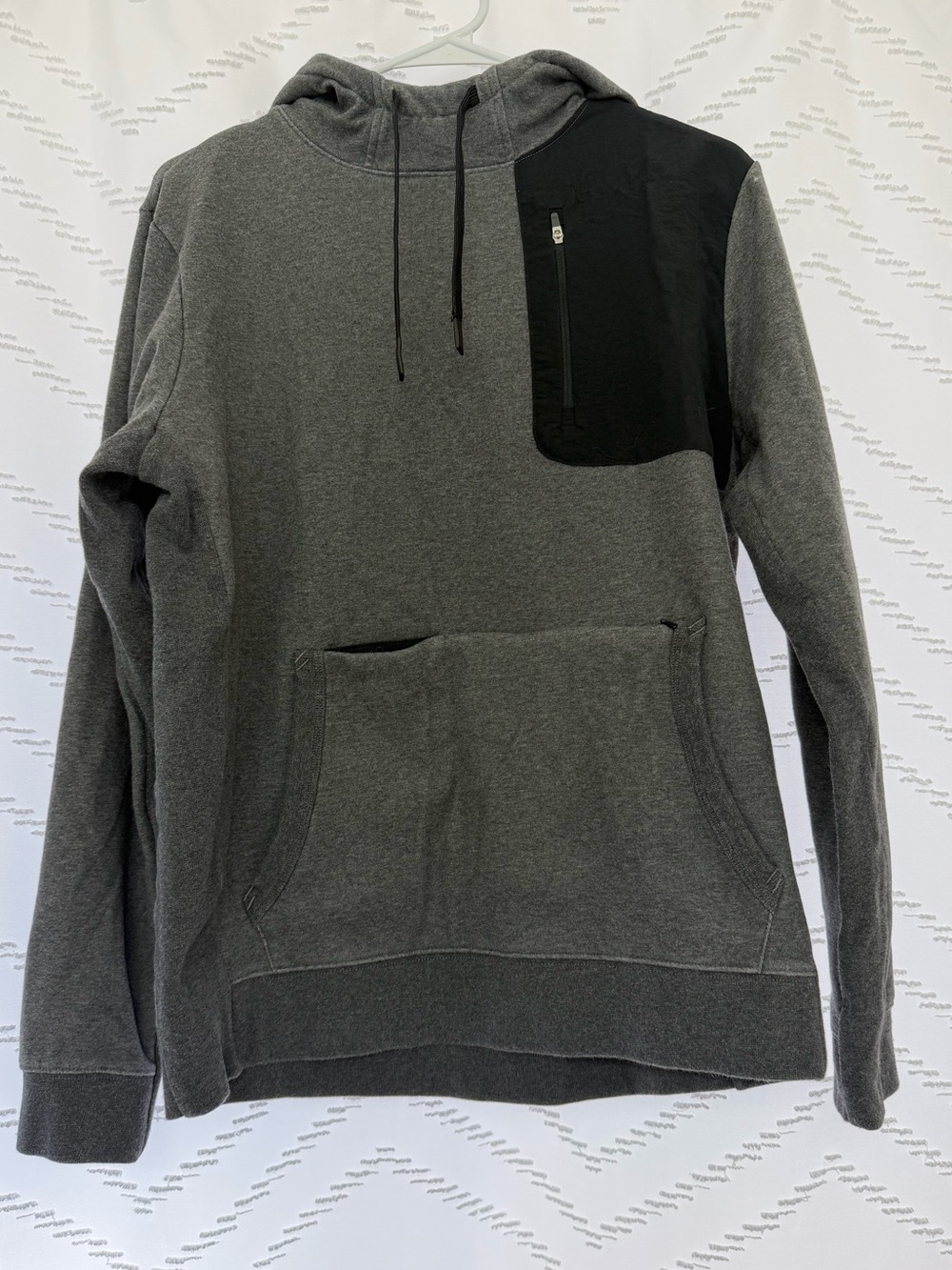 Municipal Gray and Black Men's Hoodie